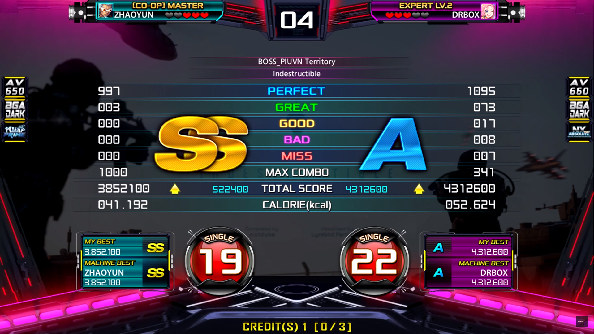 Sample Score Screen